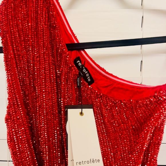 Retrotete Ella sequinned minidress-red - Picture 4 of 6